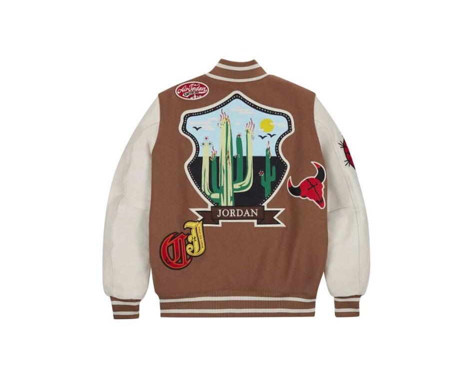 Air Jordan x Travis Scott Varsity Jacket 'Antique Brown'