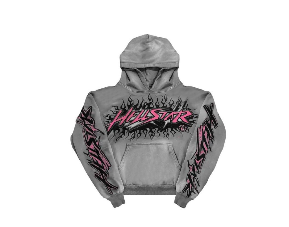 Hellstar Future Flame Hoodie 'Grey'