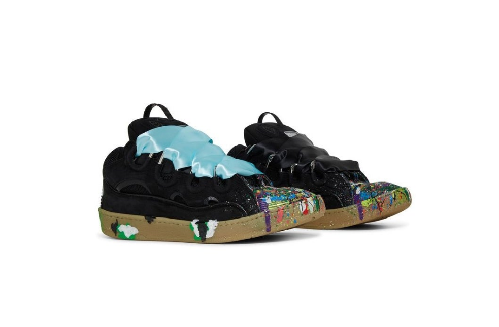 Gallery Dept. ×Lanvin Curb Sneakers 'Paint Drip-Black'
