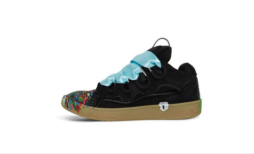 Gallery Dept. ×Lanvin Curb Sneakers 'Paint Drip-Black'