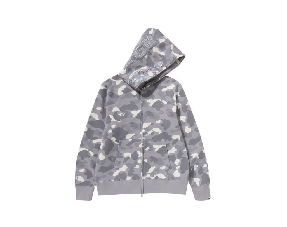 BAPE City Camo SharkFullZip Hoodie 'Grey'