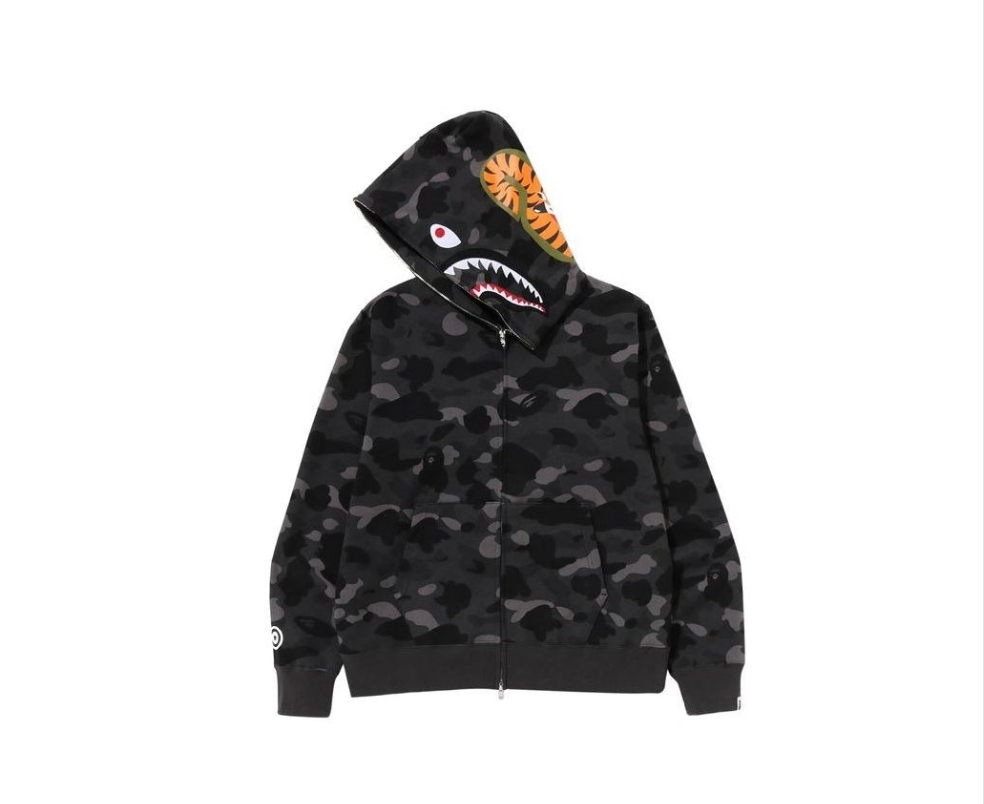 BAPEColor Camo SharkFullZip Hoodie 'Black'