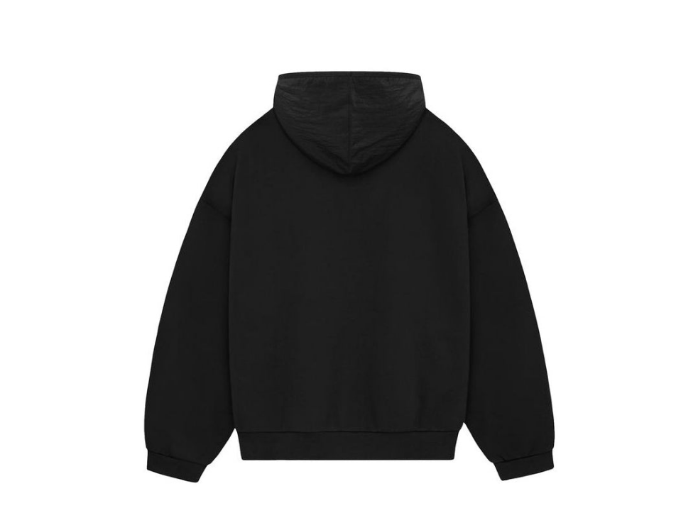 FearofGod Essentials Nylon Fleece Hoodie JJet Black/Jet Black'
