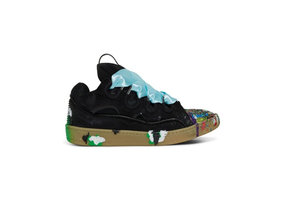 Gallery Dept. ×Lanvin Curb Sneakers 'Paint Drip-Black'