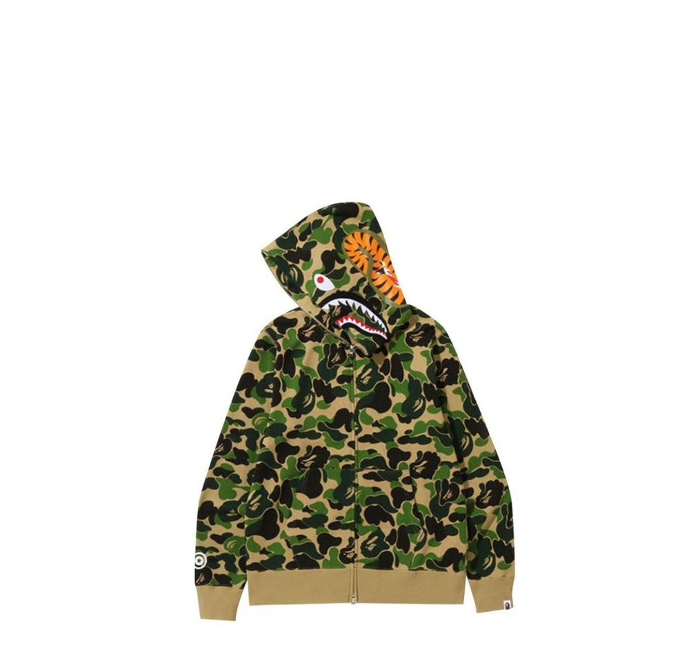BAPE Big ABCCamo SharkFull Zip Hoodie 'Green'