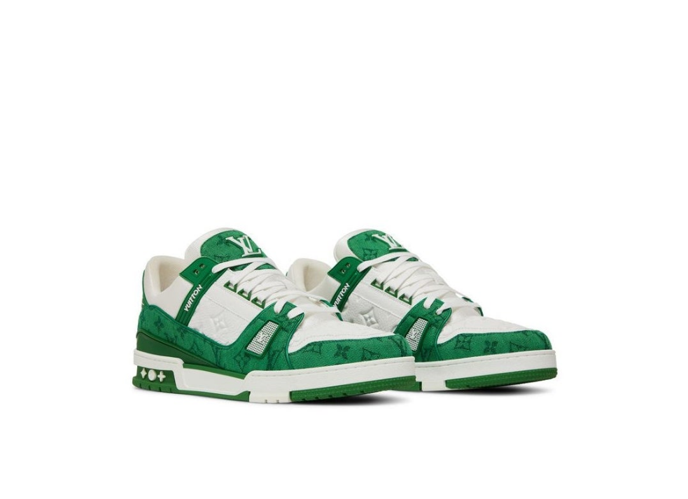 Louis Vuitton Trainer 'Green Monogram Denim'